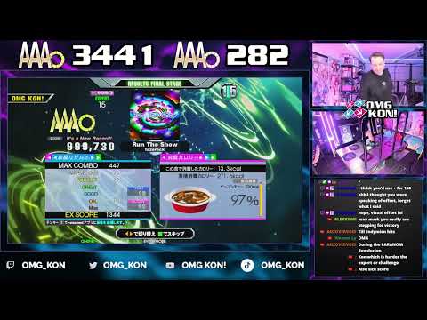 OMG KON! | Run The Show (D-EXPERT 15) PFC AAA 999,730 [DDR A3]