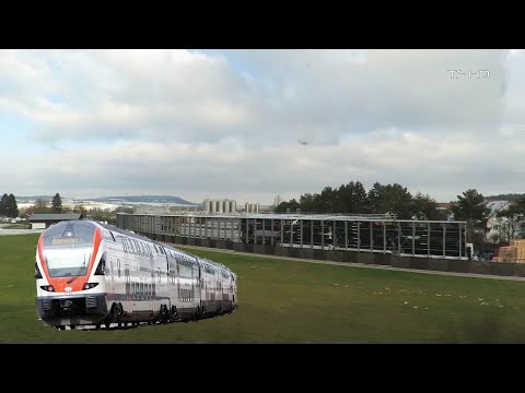 Zug Mitfahrt Niederweningen - Rapperswil , Dielsdorf - Niederhasli , Train ride, Viagem de trem