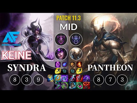 AF Keine Syndra vs Pantheon Mid - KR Patch 11.3