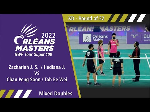 Zachariah J Sumanti / Hediana Julimarbela Vs Chan Peng S / Toh Ee W #OrleansMasters2022 #Badminton