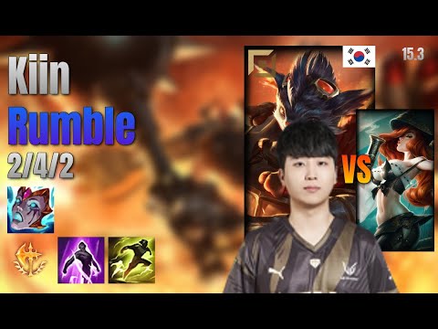 Kiin Top Rumble vs Miss Fortune lol KR solo rank Full Game 15.3 | 기인 럼블 vs 미스 포츈