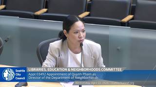 Libraries, Education, and Neighborhoods Committee 4/22/2026