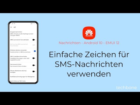 Einfache Zeichen für SMS-Nachrichten verwenden - Huawei [Android 10 - EMUI 12]