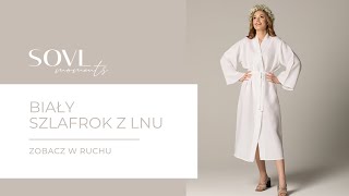 Szlafrok lniany Bride biały