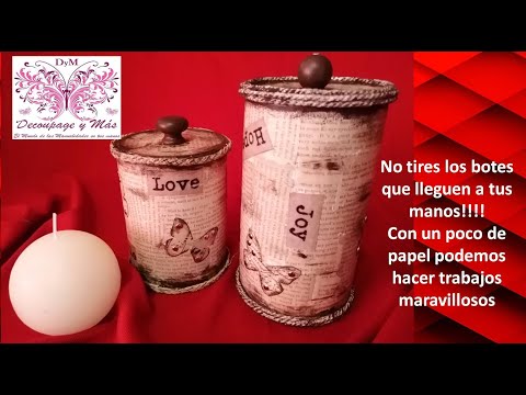 Botes Decorados CON Decoupage
