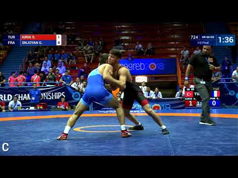 1/2 GR - 60 kg: S. KIRIK (TUR) v. G. SNJOYAN (FRA)