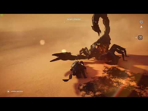 AC Origins Lvl 55 vs Lvl 58 Scorpion. If u touch u die! Part 1