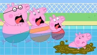 OMG! What if George poops on the Swimming Pool?? | Peppa Pig Funny Animation
