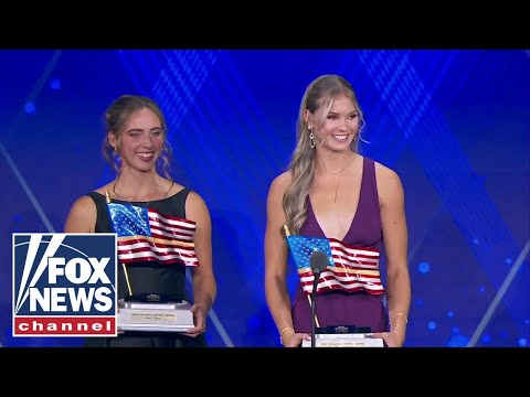 Alexa Anderson and Reese Eckard accept 'Most Valuable Patriot Award' at Fox Nation Patriot Awards