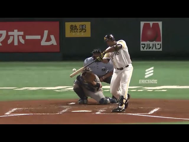 【2回裏】今季初スタメンで来日初アーチ!! ホークス・カニザレスの特大ソロホームラン 2015/8/13 H-Bs