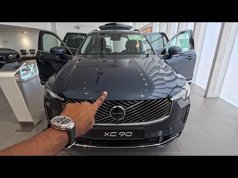 POV! VOLVO XC90 T8 AWD Plug-in Hybrid in Denim Blue & Charcoal Ventilated Nappa Leather