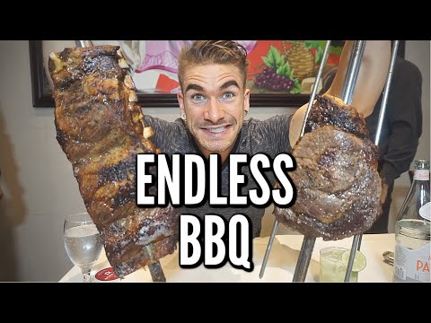 ALL YOU CAN EAT BRAZILIAN BBQ CHALLENGE | CHURRASCARIA...