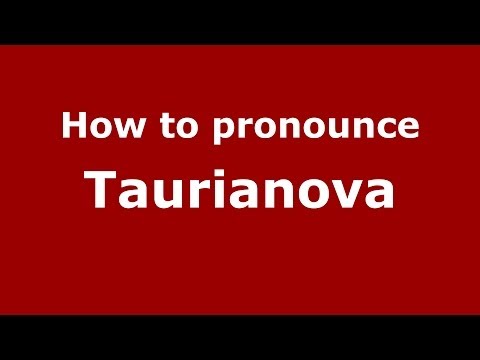 How to pronounce Taurianova (Italian/Italy) - PronounceNames.com