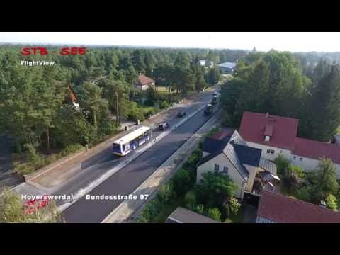 FlightView - STB See - Baustelle Hoyerswerda Bundesstraße 97