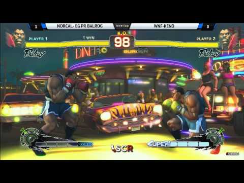 SSF4AE NORCAL EG PR BALROG VS WNK KENO - Socal Regionals 2014 Day 1
