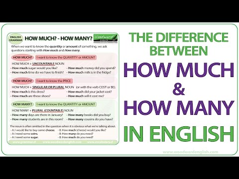 How much? How many? | What is the difference? | Learn English Grammar | ESOL lesson