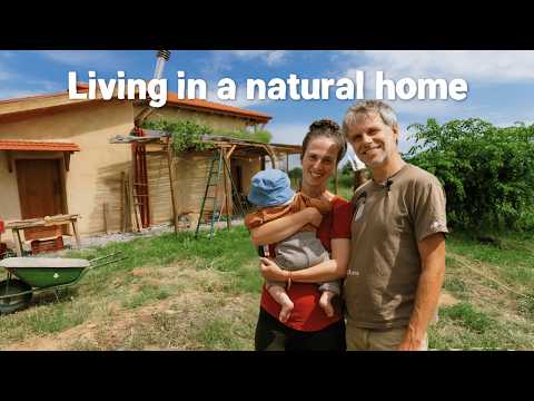 The family living in a self-built natural home