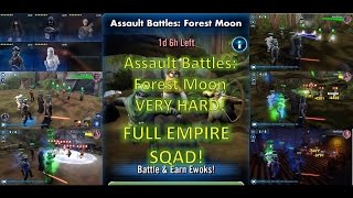 Star Wars Galaxy of Heroes: Assault Battles - Forest Moon VERY HARD w/ Full Empire Team