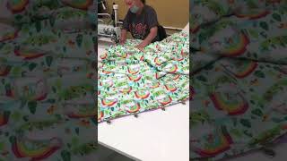 Making a Unicorn and Rainbows Weighted Blanket