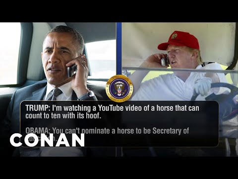 Trump Talks To Obama, Dad To Dad | CONAN on TBS