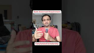 Bank statement requirement for scholarship winners