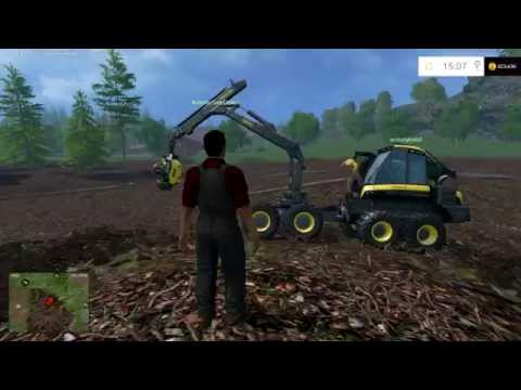 Farming Simulator 15 Multiplayer Mod Review of Ponsse Bear With RubberSideDown