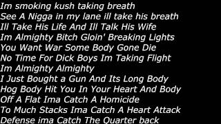 Chief Keef (Ft.Wolf Da Boss) - Almighty God (Official Screen Lyrics) [Bang3]