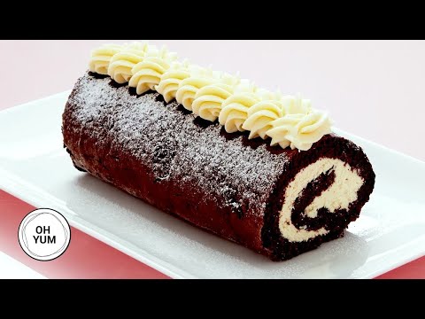 Professional Baker Teaches You How To Make CHOCOLATE SWISS ROLL!