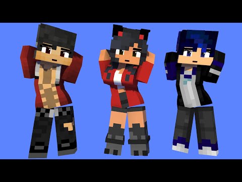 SUPER IDOL SHUFFLE DANCE ULTIMA APHMAU CREW FAMILY -MINECRAFT ANIMATION #short