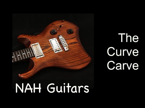 NAH Guitars Curve Carve Ash Electric Guitar 2020 Amber image 8