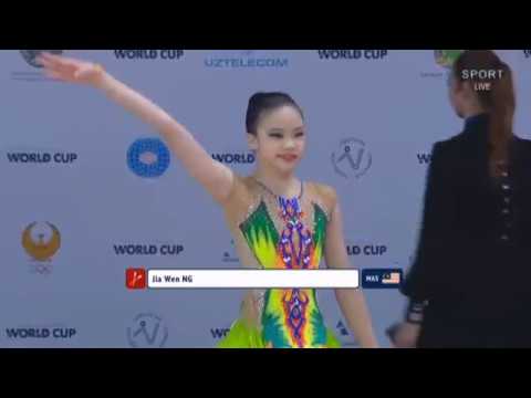 2019.04.20 Ташкент - NG Jia Wen 2002 🇲🇾MAS - Булавы 11,700 - World Cup Tashkent 2019