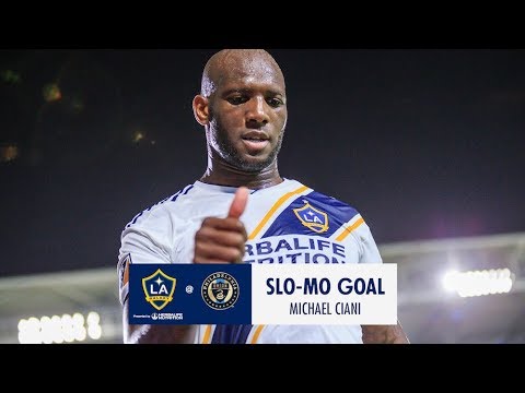 SLO-MO GOAL: Michael CIani heads home the Galaxy’s third goal