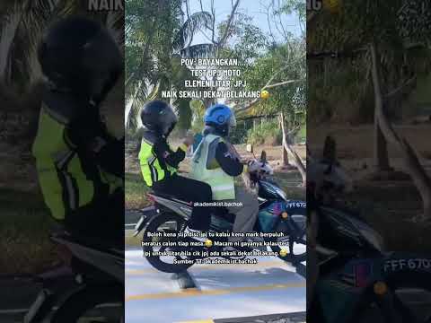 Terfikir juga kenapa jpj tak naik sekali motosikal waktu test.😆🤣