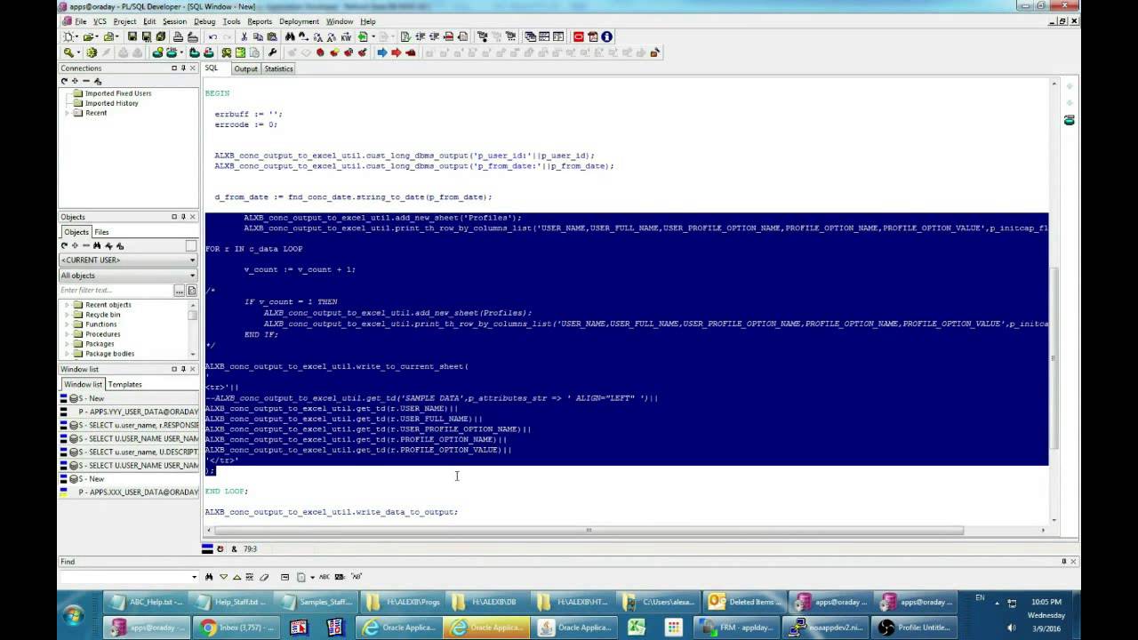 Oracle Applications Concurrent in HTXL Format - EXCEL multisheet Output