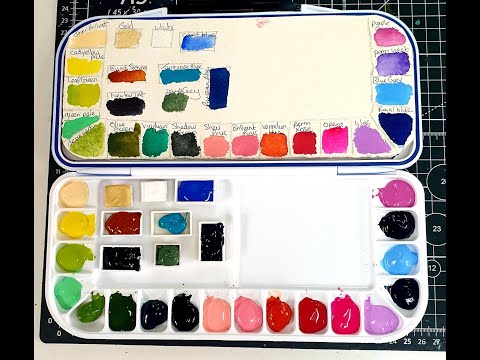 Shinhan PWC watercolours swatching