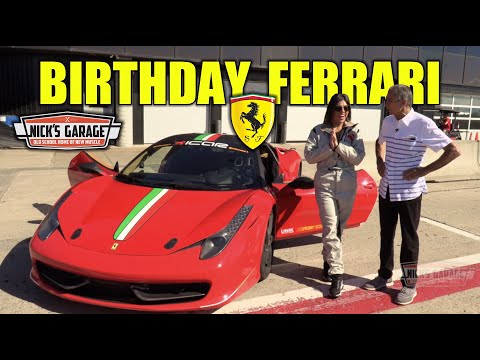 A Ferrari For Her Birthday - Nick's Daughter ON THE TRACK