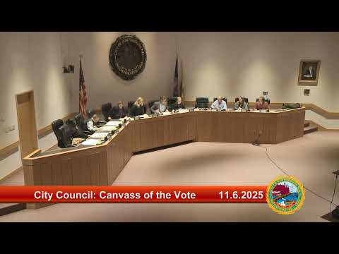 11.6.2026 City Council Special Meeting Re: Canvass of the Vote