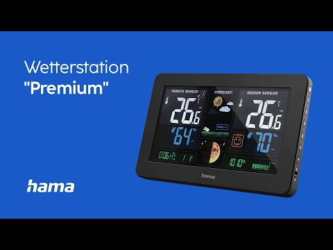 USB-Ladefunktion LED-Farbdisplay Hama Wetterstation mit | \