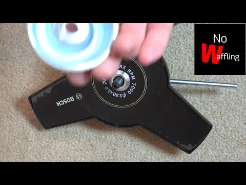 How to Fit the Blade on a BOSCH AFS 23 37 Corded Brushcutter Tool - Beginners guide