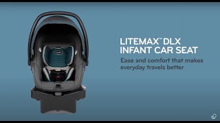NEW LiteMax DLX Infant Car Seat with FreeFlow Fabric and SafeZone Load Leg Base