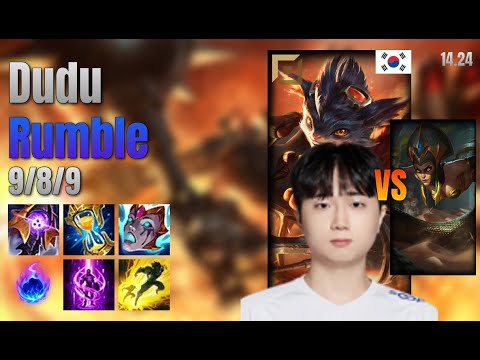 Dudu Top Rumble vs Cassiopeia lol KR solo rank Full Game 14.24 | 두두 럼블 vs 카시오페아