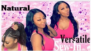 Versatile Sew in weave you can wear in a ponytail