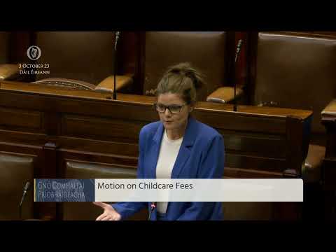 Kathleen Funchion raises childcare fees crisis and staffing risks