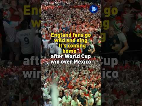England fans go wild and sing 