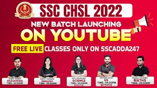 SSC CHSL 2022 | Free Classes for all Students Time Table & Strategy