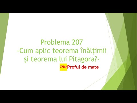 Problema 207: Cum aplic teorema înălțimii și teorema lui Pitagora? #profuldemate #teorema #Pitagora
