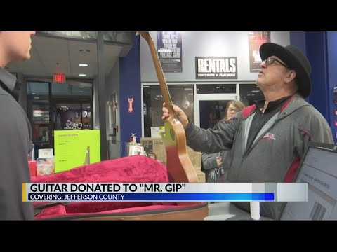 Guitar donated to Mr. Gip