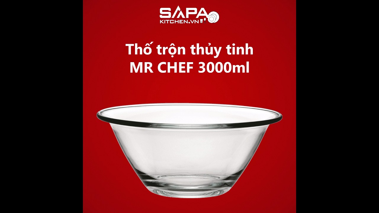 Thố trộn thủy tinh Mr Chef 3L