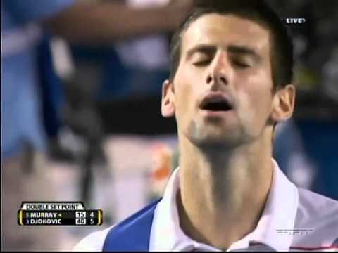Novak Djokovic vs Andy Murray unbelievable point Australian Open 2011!!!