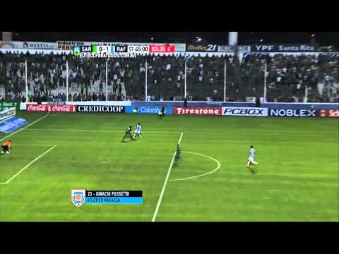 Gol de Pussetto. Sarmiento 0 - Rafaela 1. Fecha 22. Primera 2015. FPT